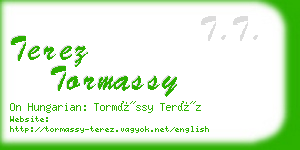 terez tormassy business card